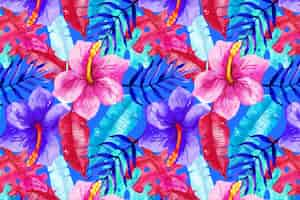 Free vector watercolor summer pattern design