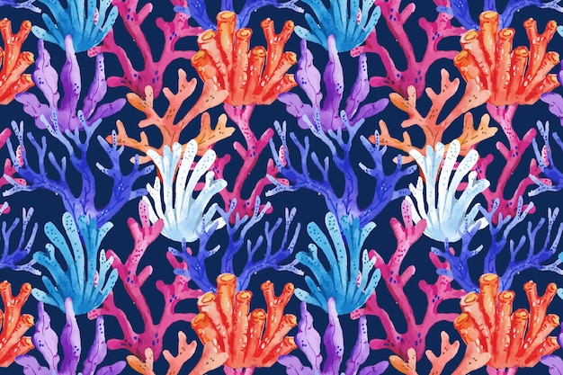 Free vector watercolor summer pattern design