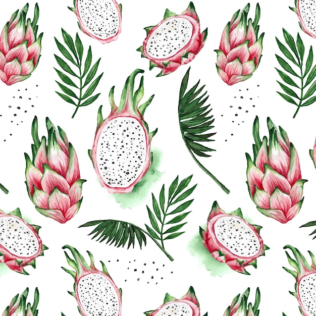 Watercolor summer pattern design