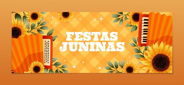 Акварельные подсолнухи festas juninas facebook обложка