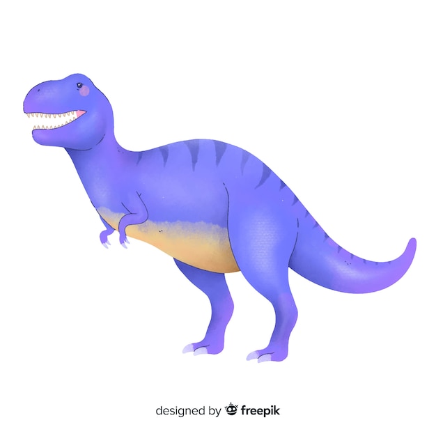 Free vector watercolor t-rex background