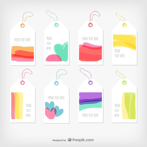 Watercolor tags