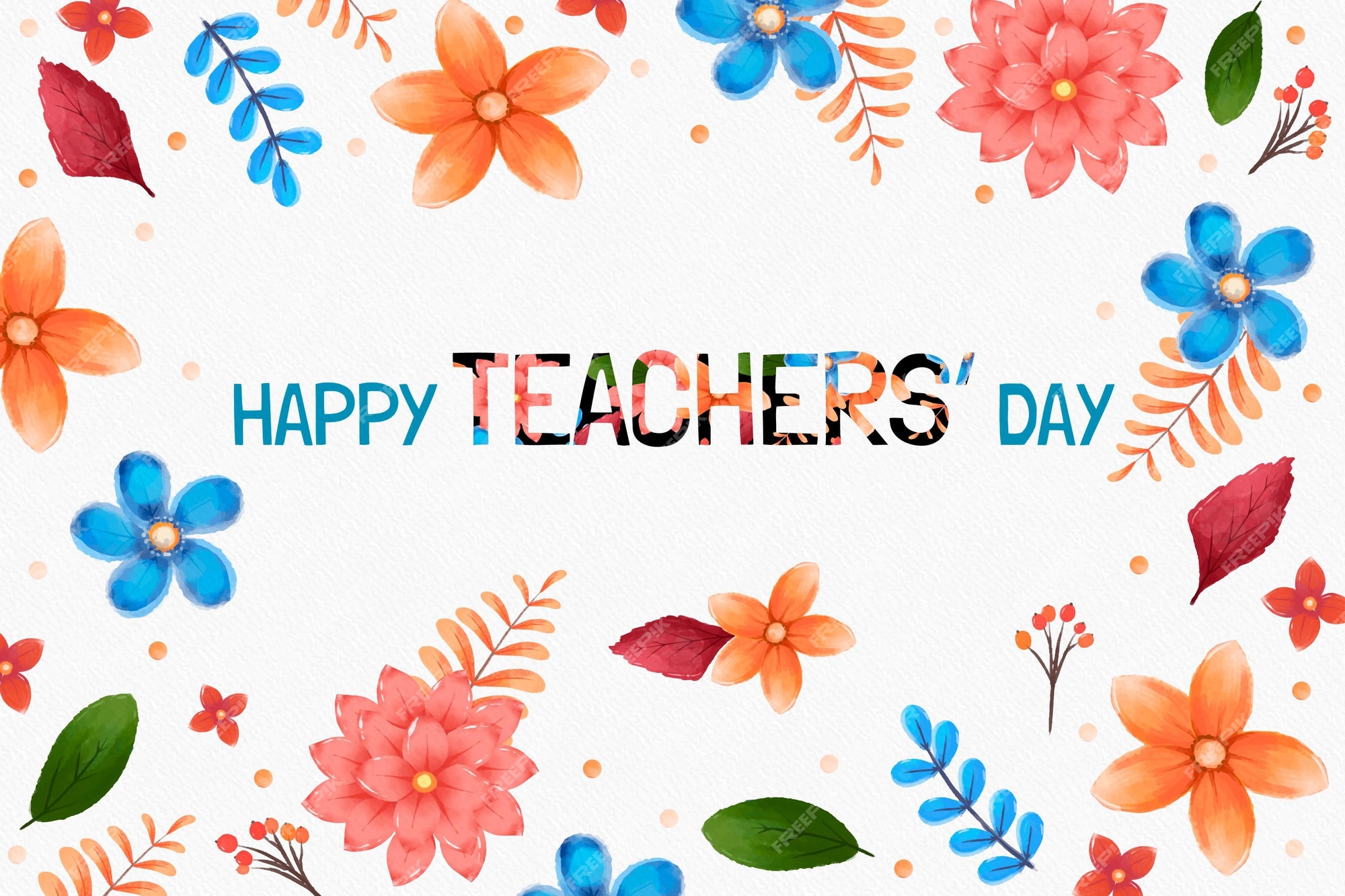 Free Vector | Watercolor teachers' day background