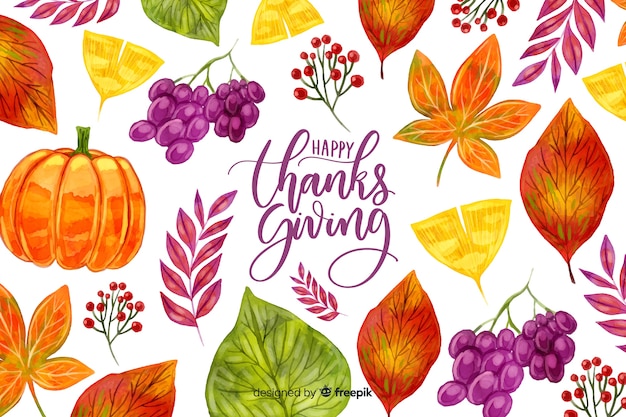 Watercolor thanksgiving background