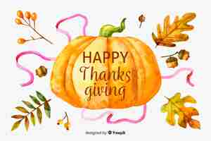 Free vector watercolor thanksgiving background