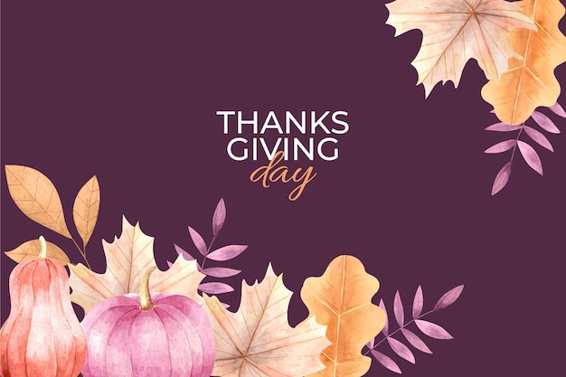 Free vector watercolor thanksgiving background