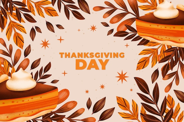 Free vector watercolor thanksgiving background