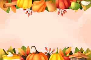 Free vector watercolor thanksgiving background