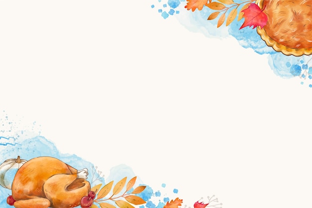 Watercolor thanksgiving background