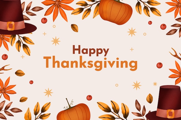 Free vector watercolor thanksgiving background