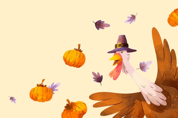 Watercolor thanksgiving background