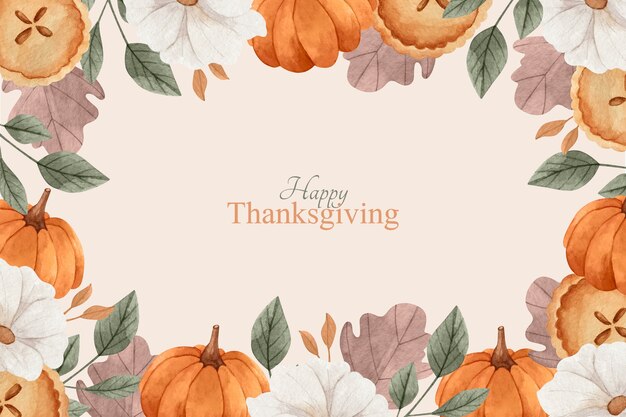 Watercolor thanksgiving background