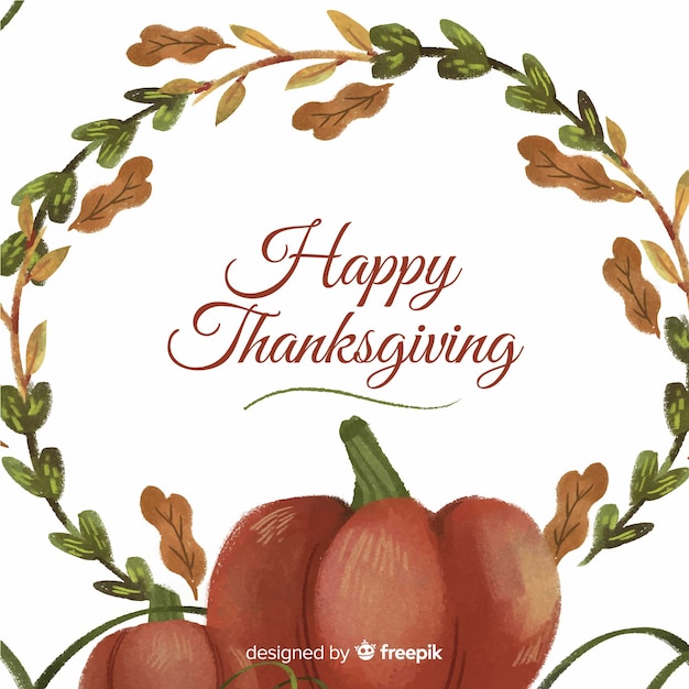 Watercolor thanksgiving day background