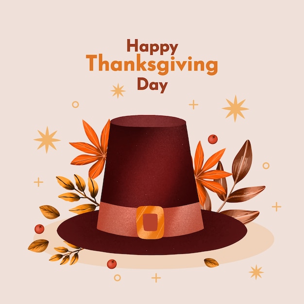 Free vector watercolor thanksgiving illustration