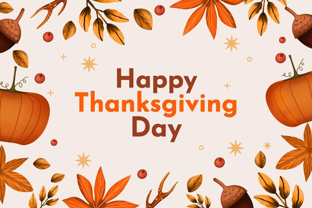 Watercolor thanksgiving illustration