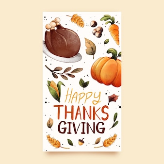 Watercolor thanksgiving instagram stories
