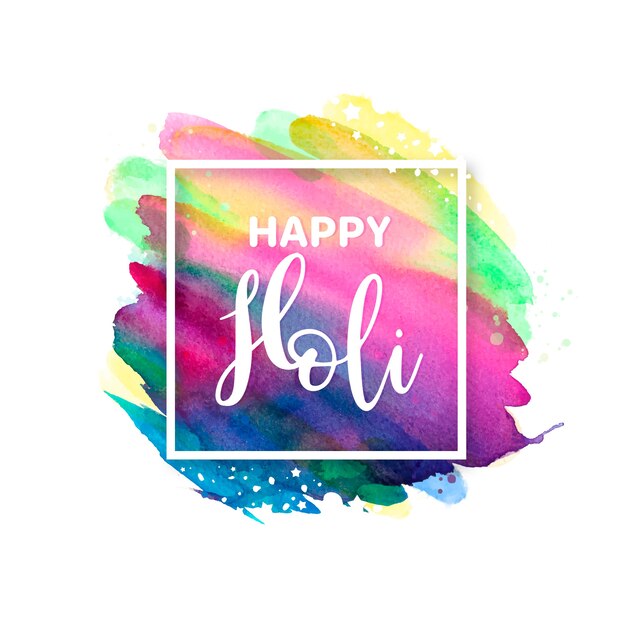 Watercolor theme for holi festival