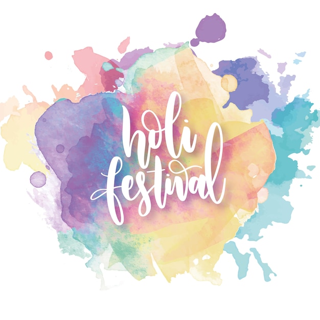 Tema dell'acquerello per il festival di holi