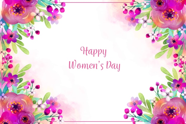 Free vector watercolor theme for womens day event