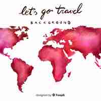 Free vector watercolor travel background