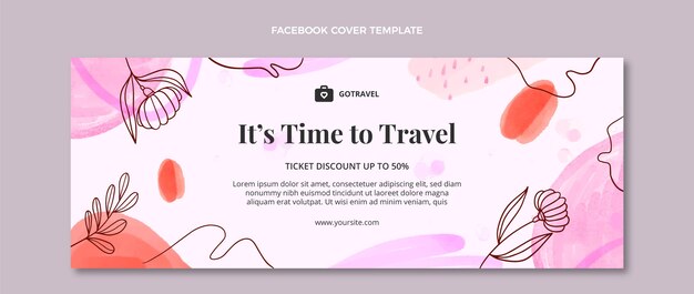 水彩旅行Facebookカバー