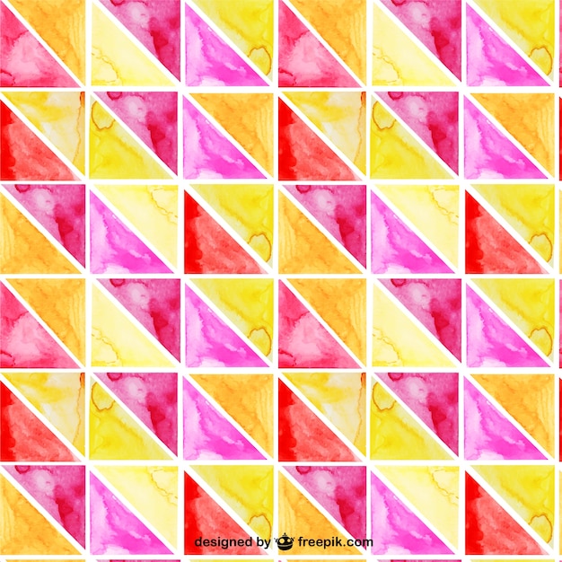 Watercolor triangles background