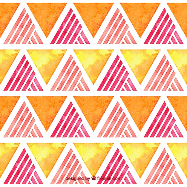 水彩三角形パターン