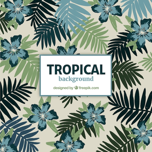 Free vector watercolor tropical background with elegant style