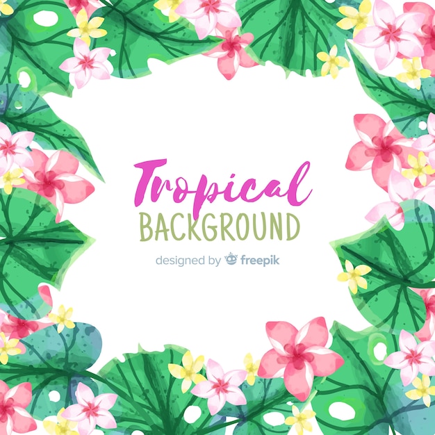 Free Vector watercolor tropical background
