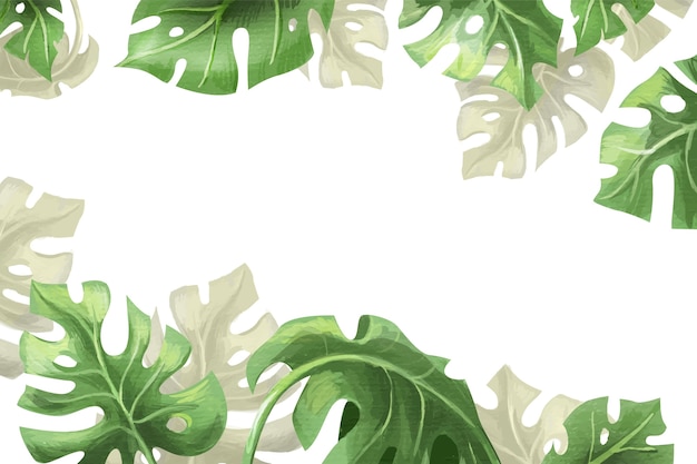 Free vector watercolor tropical background