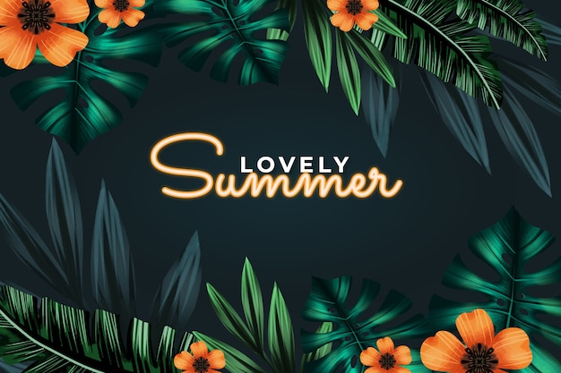 Free vector watercolor tropical background