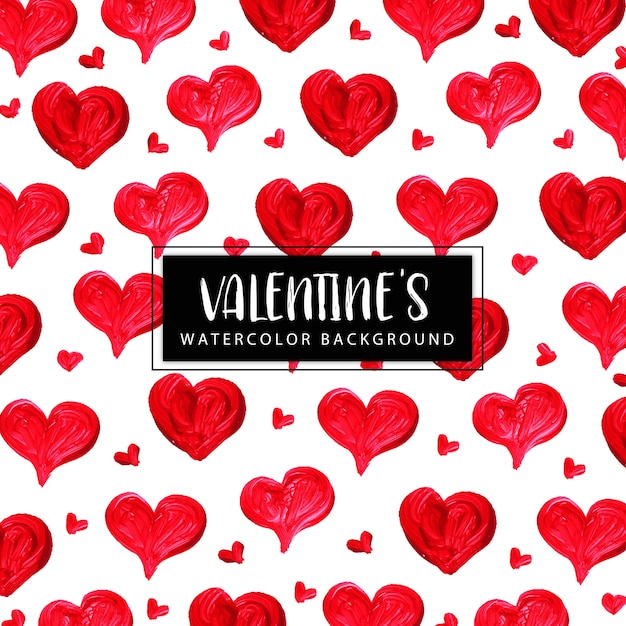 Free vector watercolor valentine background