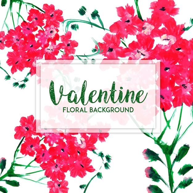 Free vector watercolor valentine floral background