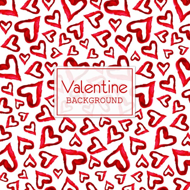 Watercolor Valentine Heart Shape Background