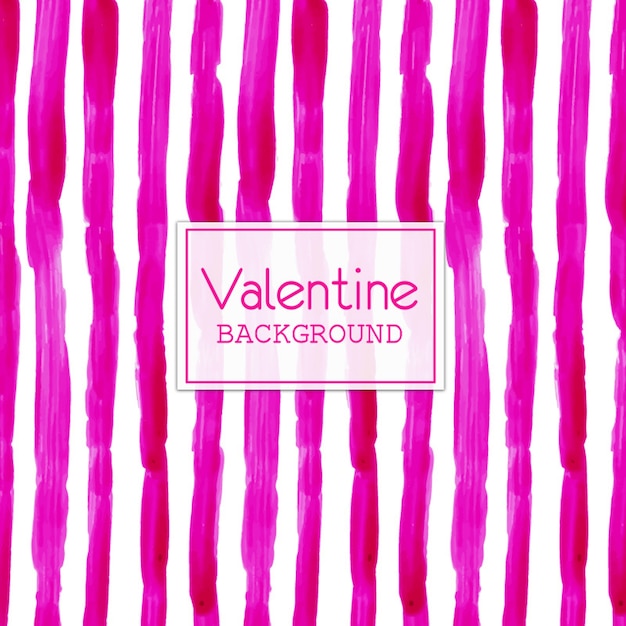 Watercolor Valentine Pink Lines Background