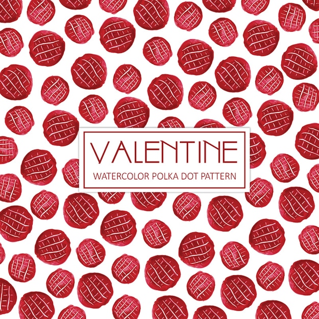 Watercolor Valentine Polka Dot Background