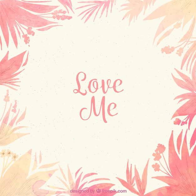 Free vector watercolor valentine's day background