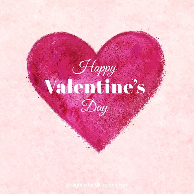 Watercolor valentine's day background