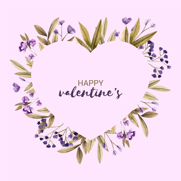 Free vector watercolor valentine's day background