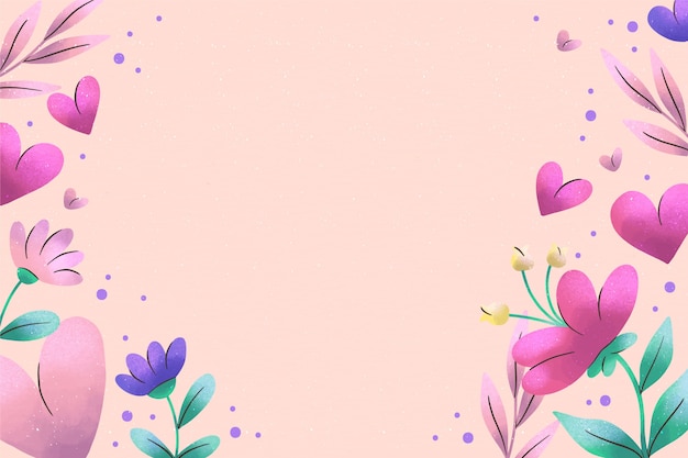 Free vector watercolor valentine's day background