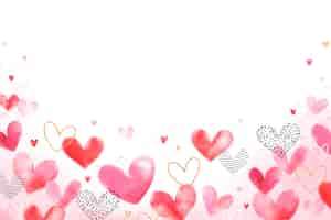 Free vector watercolor valentine's day background