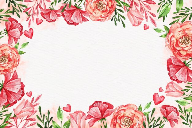 Watercolor valentine's day background