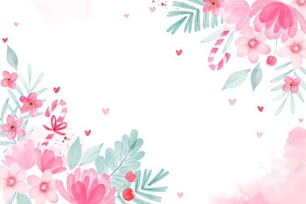 Watercolor valentine's day background