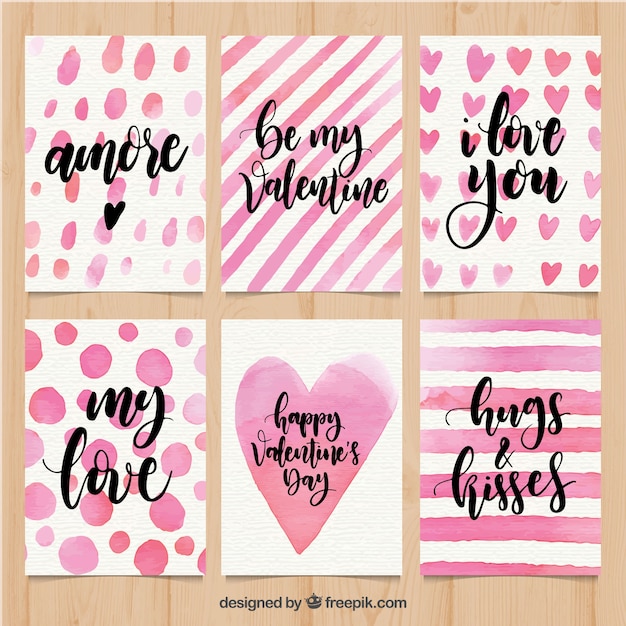 Free vector watercolor valentine's day card template