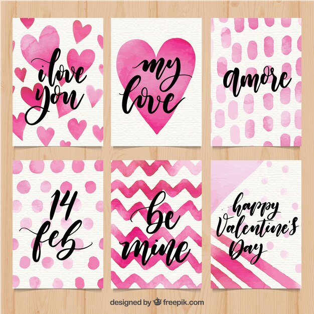watercolor valentine's day card template