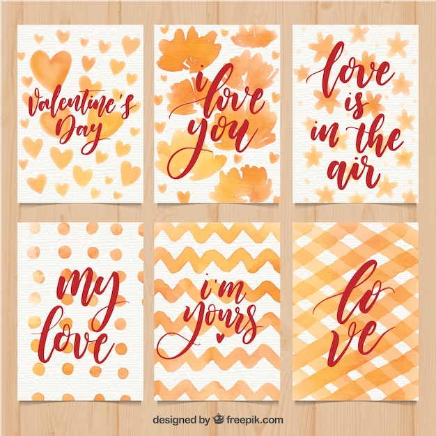 Free vector watercolor valentine's day card template