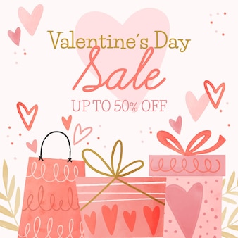 Watercolor valentine's day sale