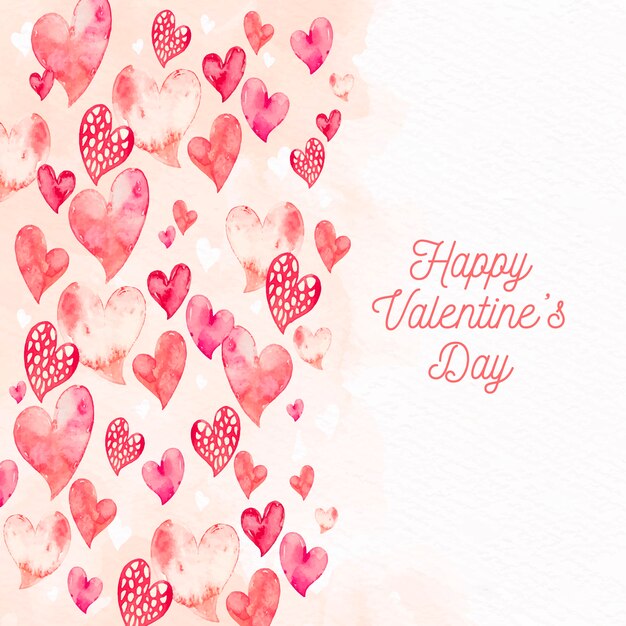 Watercolor valentine's day wallpaper