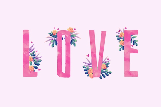 Free vector watercolor valentines day background concept