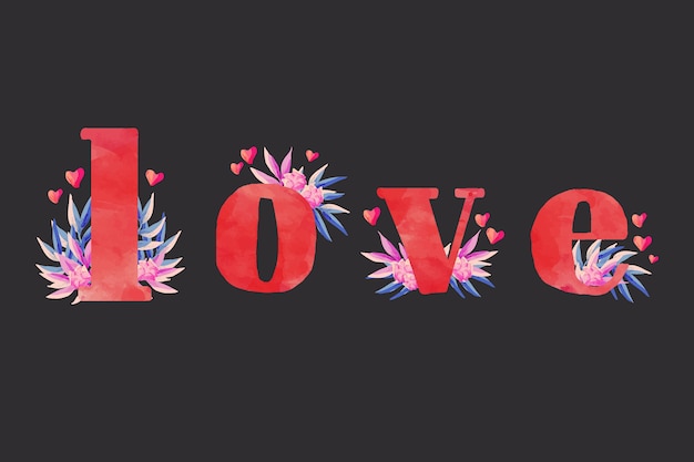 Free vector watercolor valentines day background concept